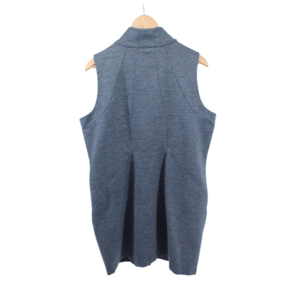Title Nine Women XL Blue Zip Front Dress Sleeveless Travel Athletic Pockets - Picture 2 of 6